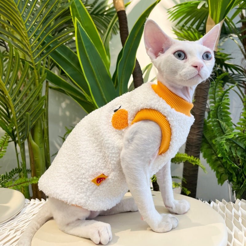 Warm Fleece Tank Tops Sphynx & Devon Cat Clothes - PIKAPIKA