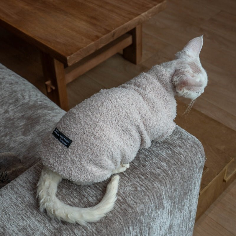 Warm Hoodie Suit Hat Devon Rex Sphynx Cat Clothes - PIKAPIKA