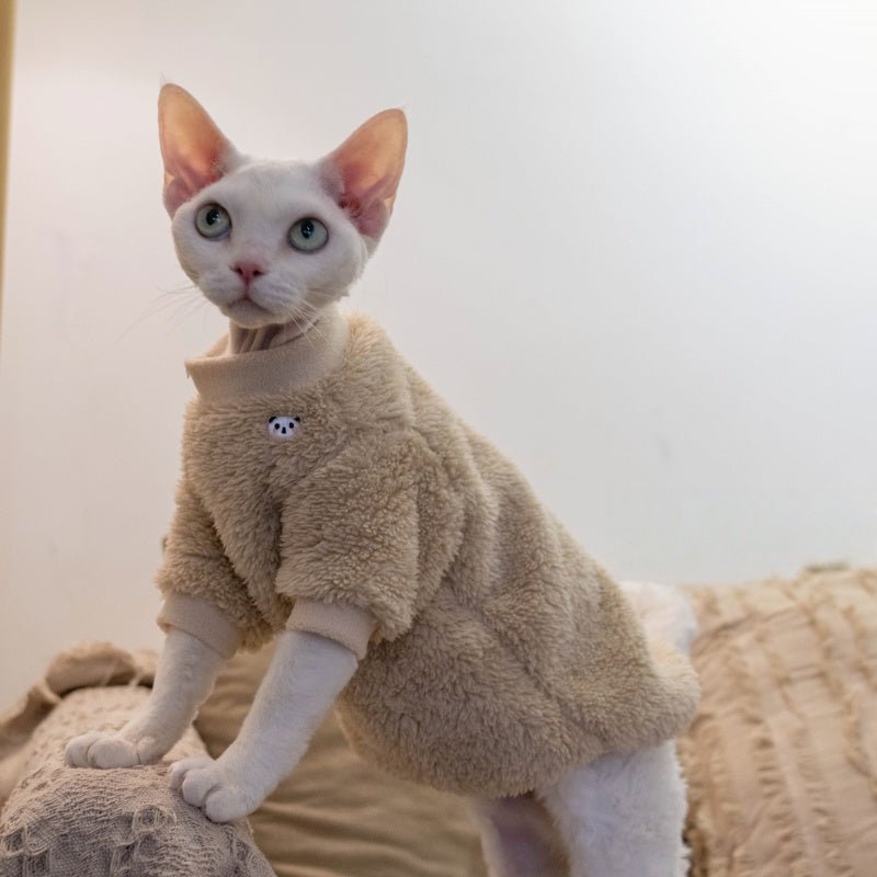 Warm Self - Heating Pajamas Sphynx Cat Clothes Lightweight Fleece Sleepwear - PIKAPIKA