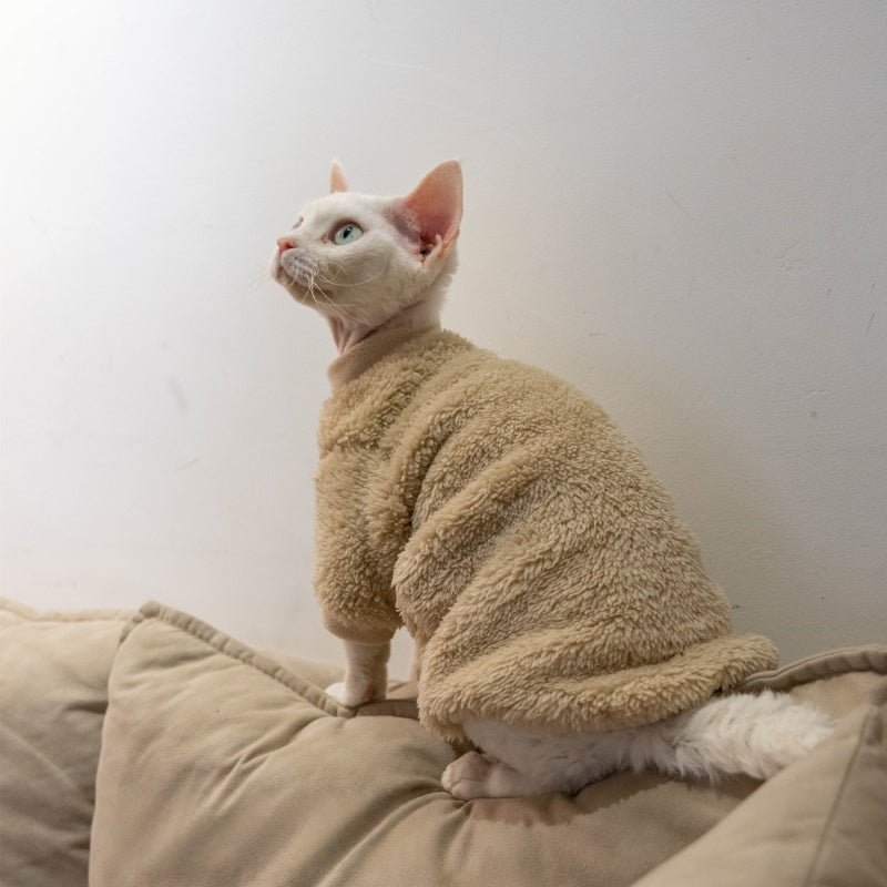 Warm Self - Heating Pajamas Sphynx Cat Clothes Lightweight Fleece Sleepwear - PIKAPIKA
