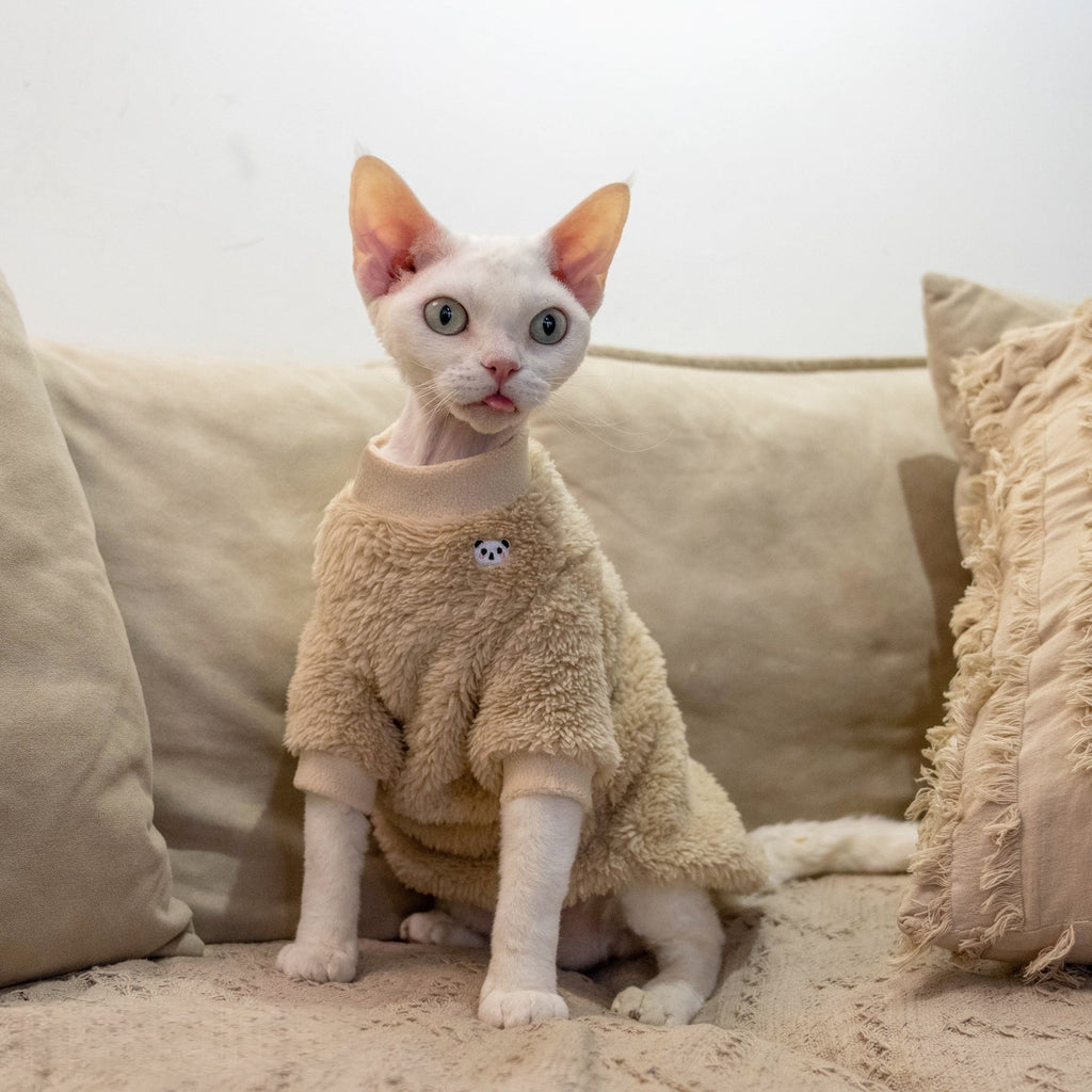 Warm Self - Heating Pajamas Sphynx Cat Clothes Lightweight Fleece Sleepwear - PIKAPIKA