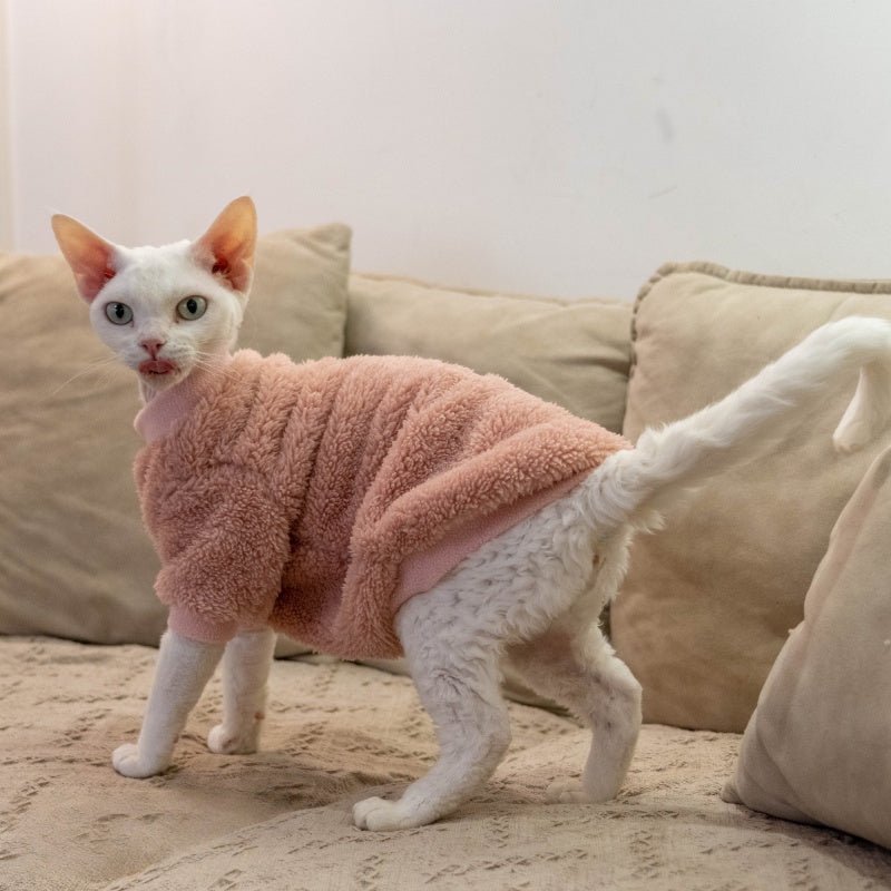 Warm Self - Heating Pajamas Sphynx Cat Clothes Lightweight Fleece Sleepwear - PIKAPIKA