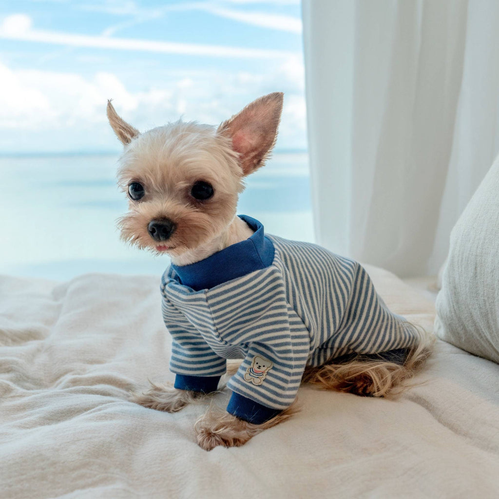 Warm Stripe Cotton Undershirt for Toy Dogs - PIKAPIKA