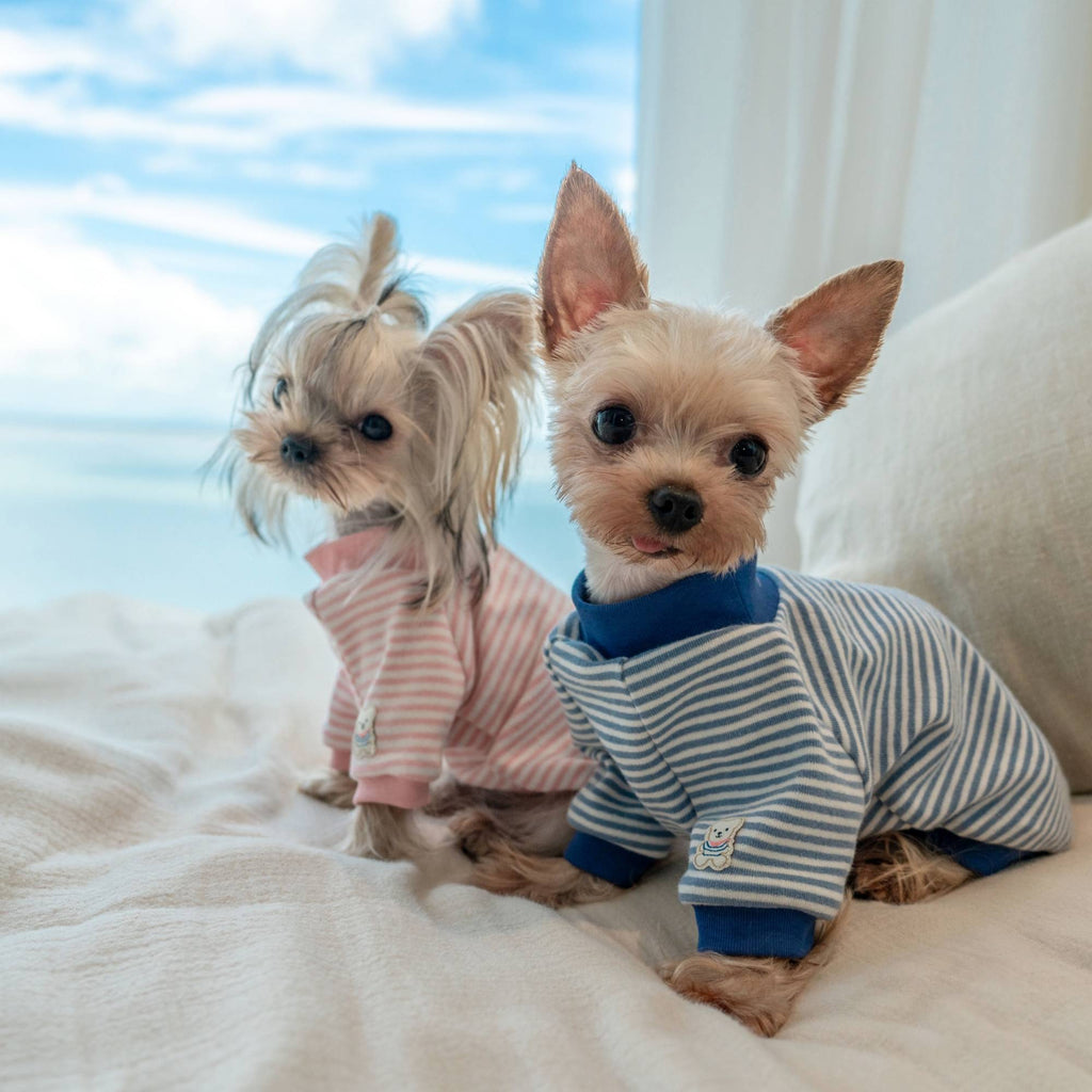 Warm Stripe Cotton Undershirt for Toy Dogs - PIKAPIKA