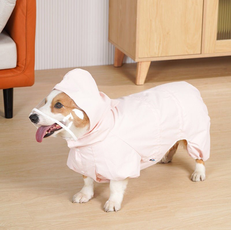 Waterproof 4Legs Belly Cover Raincoats Outdoor Dog Clothes - PIKAPIKA