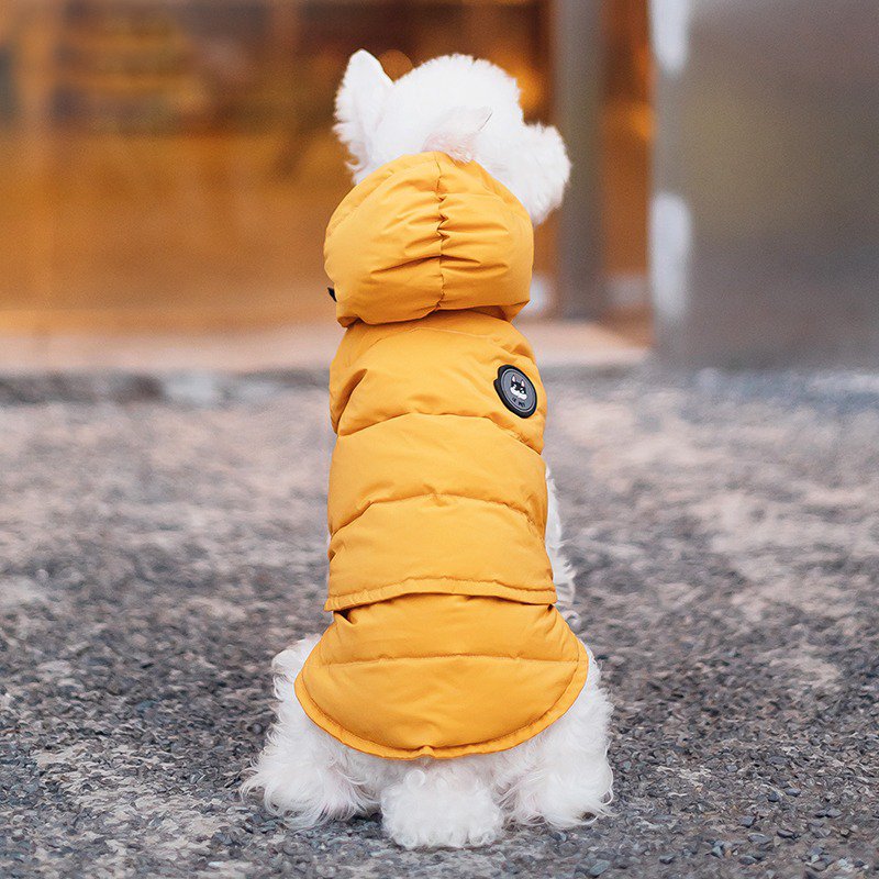 Waterproof Duck Down Padded Jacket Sleeveless Vest Hoodie Coat Dog Clothes - PIKAPIKA