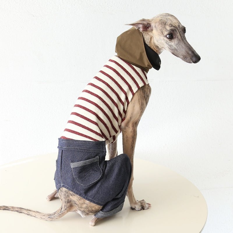 Wide Leg Denim Pants Italian Greyhound Whippet Dog Clothes - PIKAPIKA