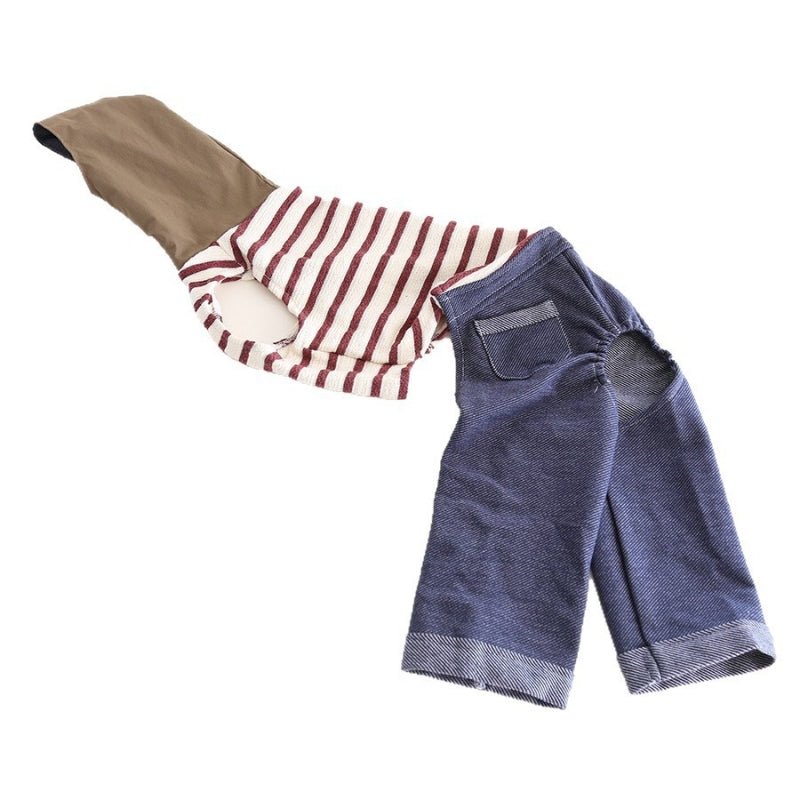 Wide Leg Denim Pants Italian Greyhound Whippet Dog Clothes - PIKAPIKA