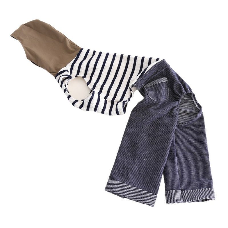 Wide Leg Denim Pants Italian Greyhound Whippet Dog Clothes - PIKAPIKA