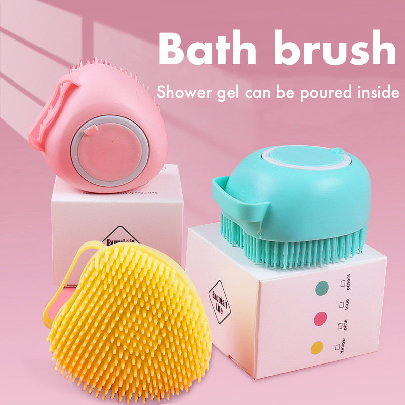 Pet Bath Brush Liquid Storage Hair Washing Brusher - PikaPika